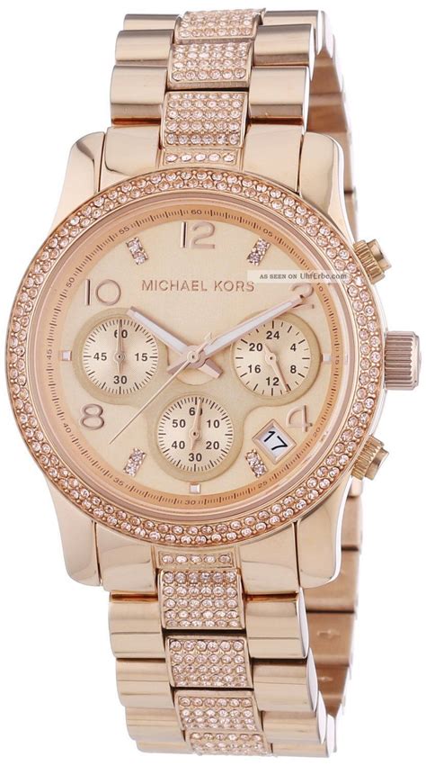 michael kors damen uhren glitzer rose|Michael Kors rose gold tone.